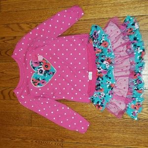 Children's Place Floral Skirt Set Size 3T